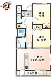 間取図画像 2LDK