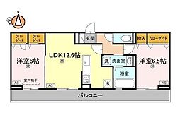 間取図画像 2LDK