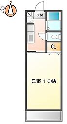 レジデンス南昭和 1Kの間取図画像