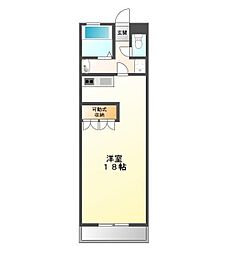 HumanSpace1 ワンルームの間取図画像