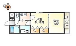 フレンズヒル 2Kの間取図画像
