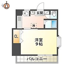 レジデンスエバーグリーン 1DKの間取図画像