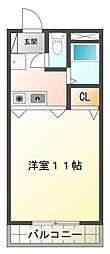 ビアー館 1Kの間取図画像