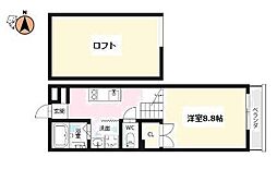 ピース・スクエア住吉A 1Kの間取図画像