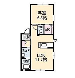 シャーメゾン本谷 1LDKの間取図画像