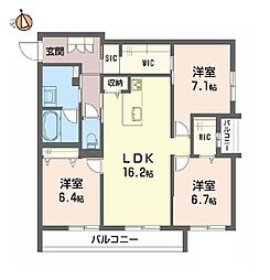 ShaMaison グランフィリア 3LDKの間取図画像
