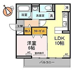 フレスコ 1LDKの間取図画像