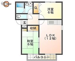 アンフィニ吉本 2LDKの間取図画像