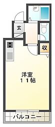 ロータス・ワゼル ワンルームの間取図画像