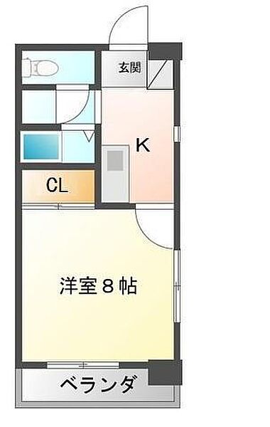 徳島県徳島市北島田町1丁目(賃貸マンション1K・2階・26.32㎡)の写真 その2