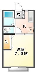 間取図画像 1K