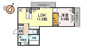 徳島県徳島市北田宮4丁目（賃貸アパート1LDK・3階・42.57㎡） その2