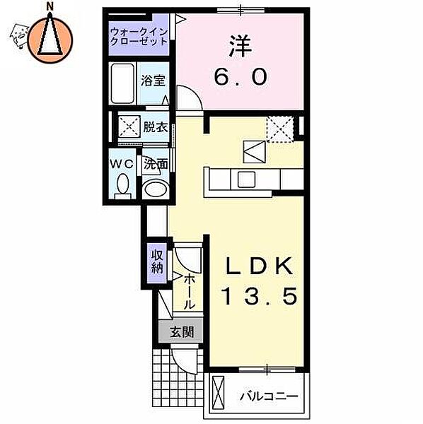 徳島県徳島市南庄町3丁目(賃貸アパート1LDK・1階・46.06㎡)の写真 その2