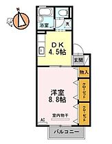 徳島県徳島市応神町古川字戎子野（賃貸アパート1DK・1階・32.74㎡） その2