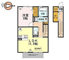 徳島県徳島市沖浜町北畑（賃貸アパート1LDK・2階・52.55㎡） その2