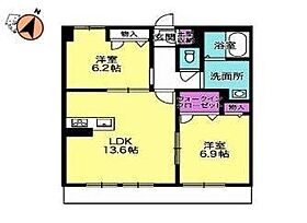 徳島県徳島市春日1丁目（賃貸マンション2LDK・1階・61.92㎡） その2