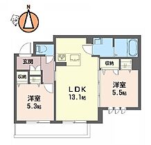 徳島県徳島市北島田町3丁目（賃貸マンション2LDK・2階・56.45㎡） その2