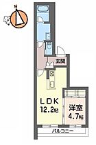 徳島県徳島市富田橋3丁目（賃貸マンション1LDK・2階・45.15㎡） その2