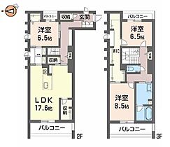 徳島県徳島市西新町1丁目（賃貸マンション3LDK・2階・127.00㎡） その2