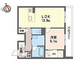 徳島県徳島市南田宮1丁目（賃貸マンション1LDK・2階・53.59㎡） その2