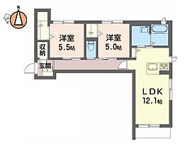 徳島県徳島市南矢三町1丁目（賃貸マンション2LDK・1階・60.70㎡） その2