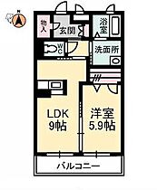 徳島県徳島市大和町1丁目（賃貸マンション1LDK・2階・40.50㎡） その2