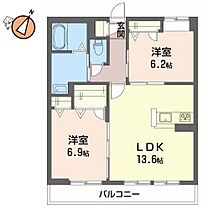 徳島県徳島市春日1丁目（賃貸マンション2LDK・2階・61.92㎡） その2