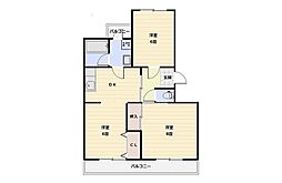 ハイツ福寿園 2LDKの間取図画像