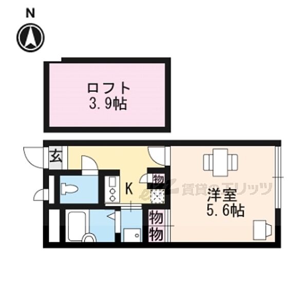 滋賀県大津市唐崎４丁目(賃貸アパート1K・1階・20.28㎡)の写真 その2