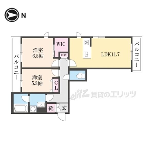 フェリーチェ 201｜滋賀県大津市南志賀３丁目(賃貸アパート2LDK・2階・59.98㎡)の写真 その2