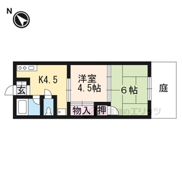 滋賀県大津市月輪３丁目(賃貸アパート2DK・1階・32.00㎡)の写真 その2