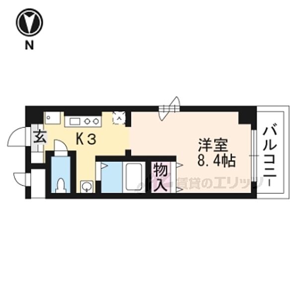 滋賀県大津市晴嵐１丁目(賃貸マンション1K・2階・25.44㎡)の写真 その2