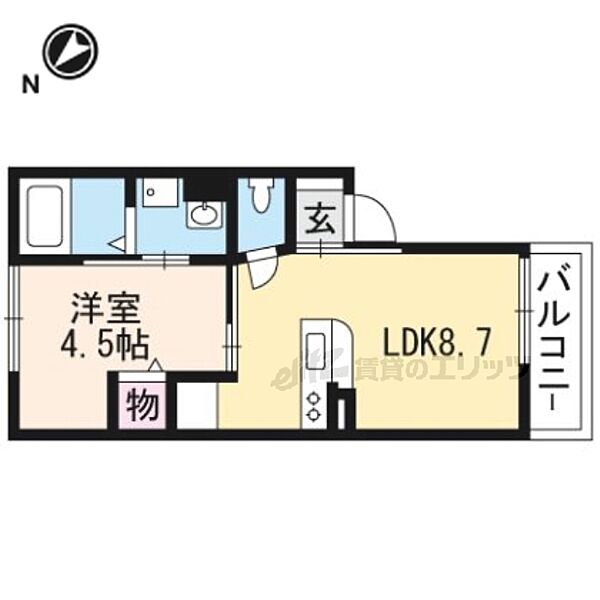 滋賀県湖南市石部中央３丁目(賃貸アパート1LDK・1階・30.00㎡)の写真 その2