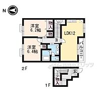 滋賀県栗東市手原４丁目（賃貸アパート2LDK・2階・65.64㎡） その2