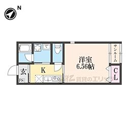 レジーナ 2階1Kの間取り