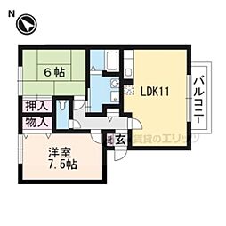 Ｔｈｉｃｋ　Ｆｏｒｅｓｔ 2階2LDKの間取り