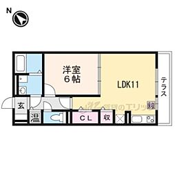 ボンヌ・シャンス　Ｄｅｕｘ 1階1LDKの間取り