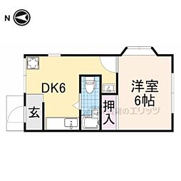 ドリームコーポＫ 1階1DKの間取り