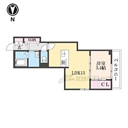 ノルウェジアンウッド室町 1LDKの間取図画像