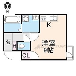 プロムナード ワンルームの間取図画像
