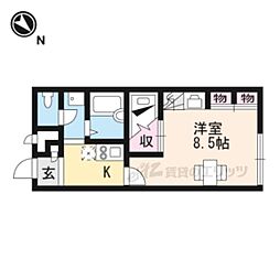 レオパレスT・Sおおつか 1Kの間取図画像