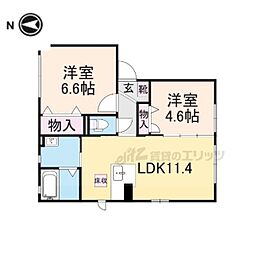 アルカディアアネックス 2LDKの間取図画像