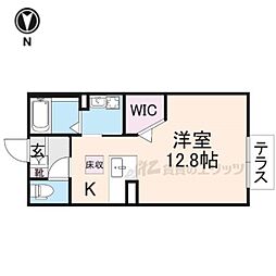 マストコート神照 ワンルームの間取図画像