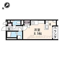 レオネクストカメリアレイン3 ワンルームの間取図画像