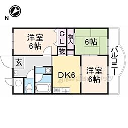 ウェルスMori 3DKの間取図画像