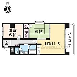 グレース安曇 2LDKの間取図画像
