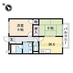 サープラスおおみ 2DKの間取図画像