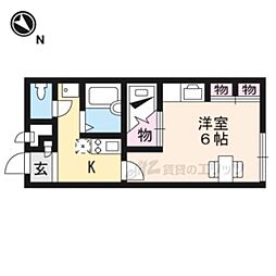 レオパレスL&B 1Kの間取図画像