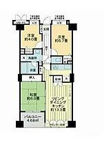 神奈川県川崎市中原区今井南町（賃貸マンション3LDK・4階・65.43㎡） その2