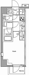 JR東海道本線 横浜駅 徒歩10分の賃貸マンション 4階1Kの間取り